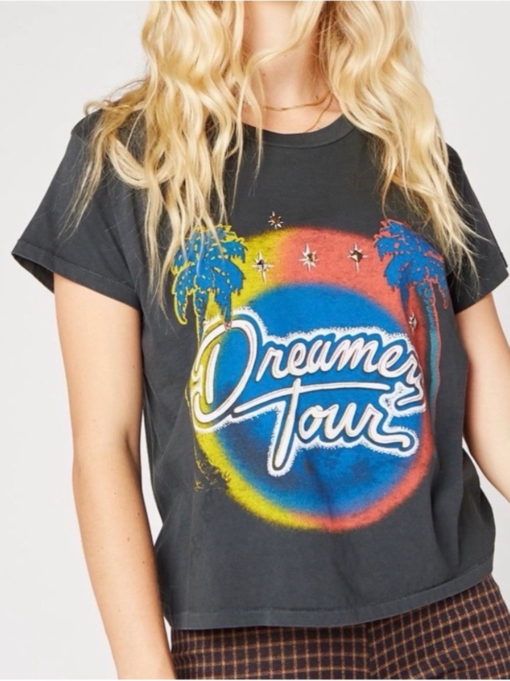 Daydreamer Black Dreamers Tour Graphic Tee with Multicolor Print